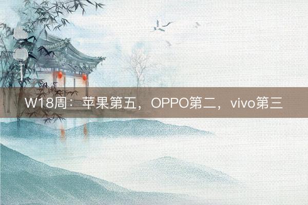 W18周：苹果第五，OPPO第二，vivo第三