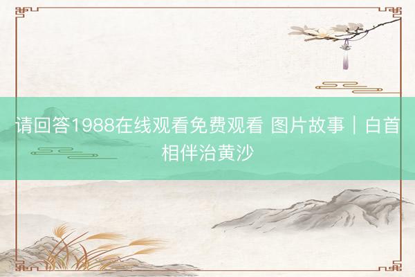请回答1988在线观看免费观看 图片故事｜白首相伴治黄沙