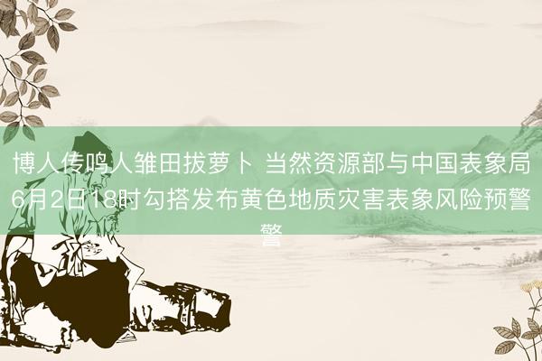 博人传鸣人雏田拔萝卜 当然资源部与中国表象局6月2日18时勾搭发布黄色地质灾害表象风险预警