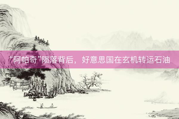 “阿帕奇”陨落背后，好意思国在玄机转运石油